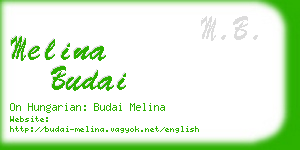 melina budai business card